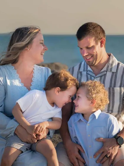 Family session on the Gulf Coast by Flamingo Photographers