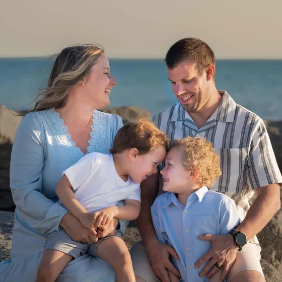 Family photo session in Siesta Key, Florida