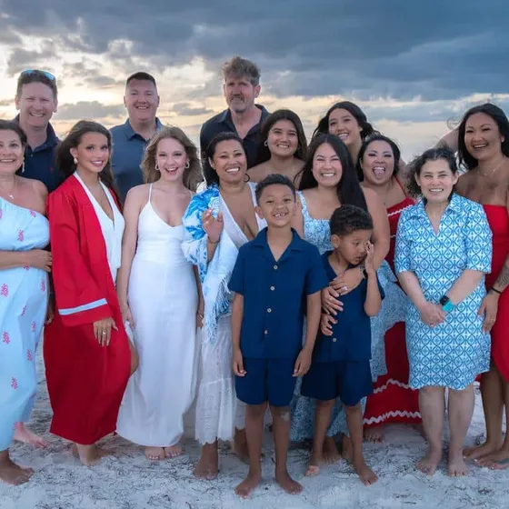 Family photo session in Cortez, Florida