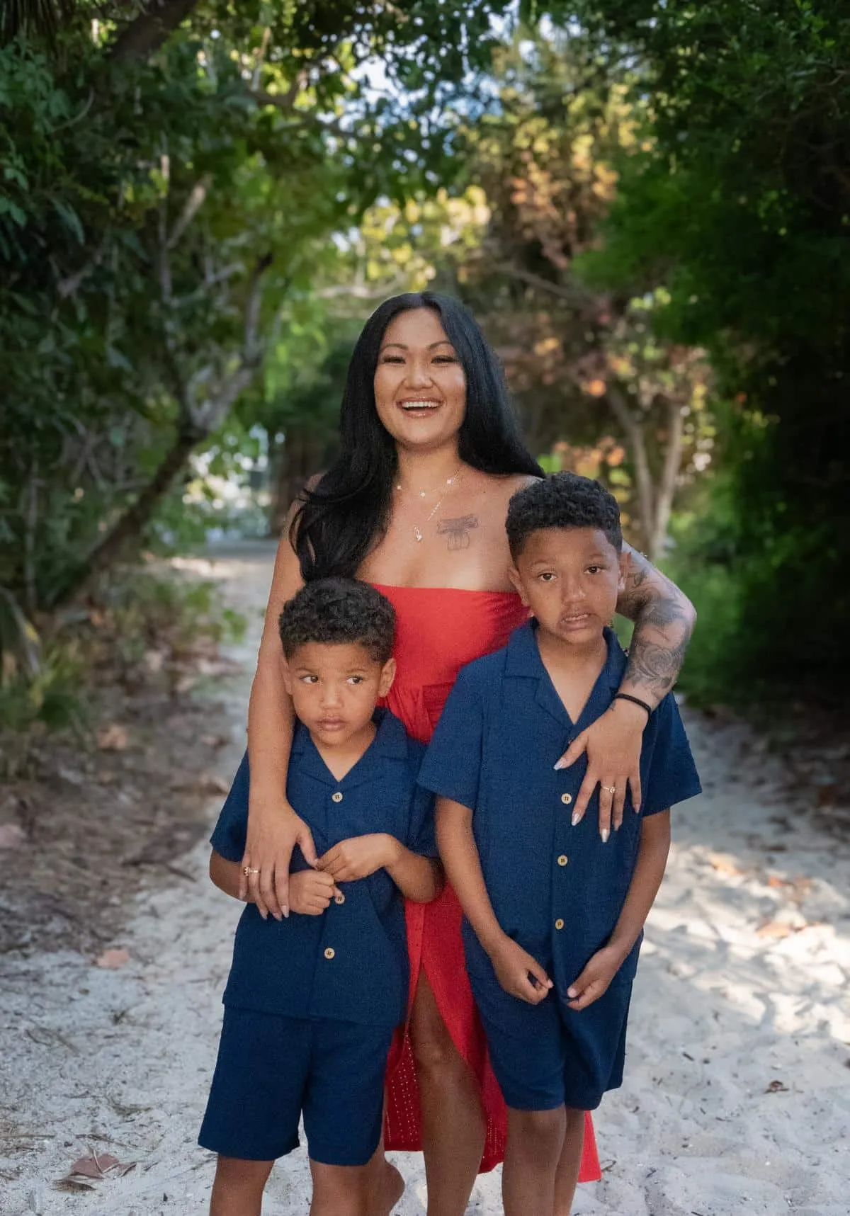 Family beach portrait on Longboat Key, Florida